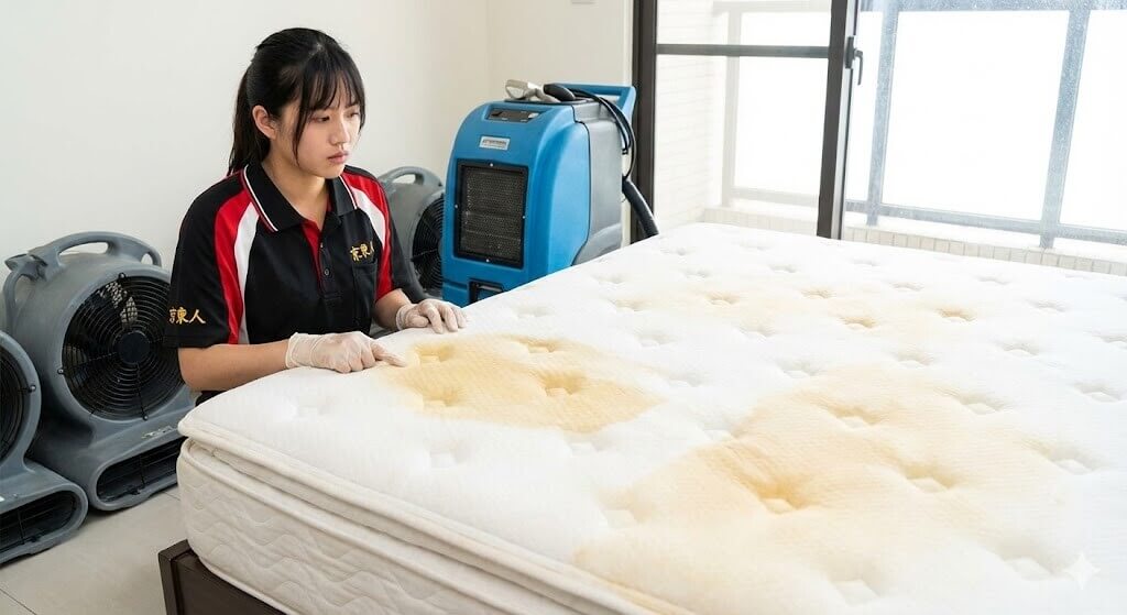 床墊沙發變黃洗黃了：防止床墊黃變（Browning）技師做法，PH12 能洗?