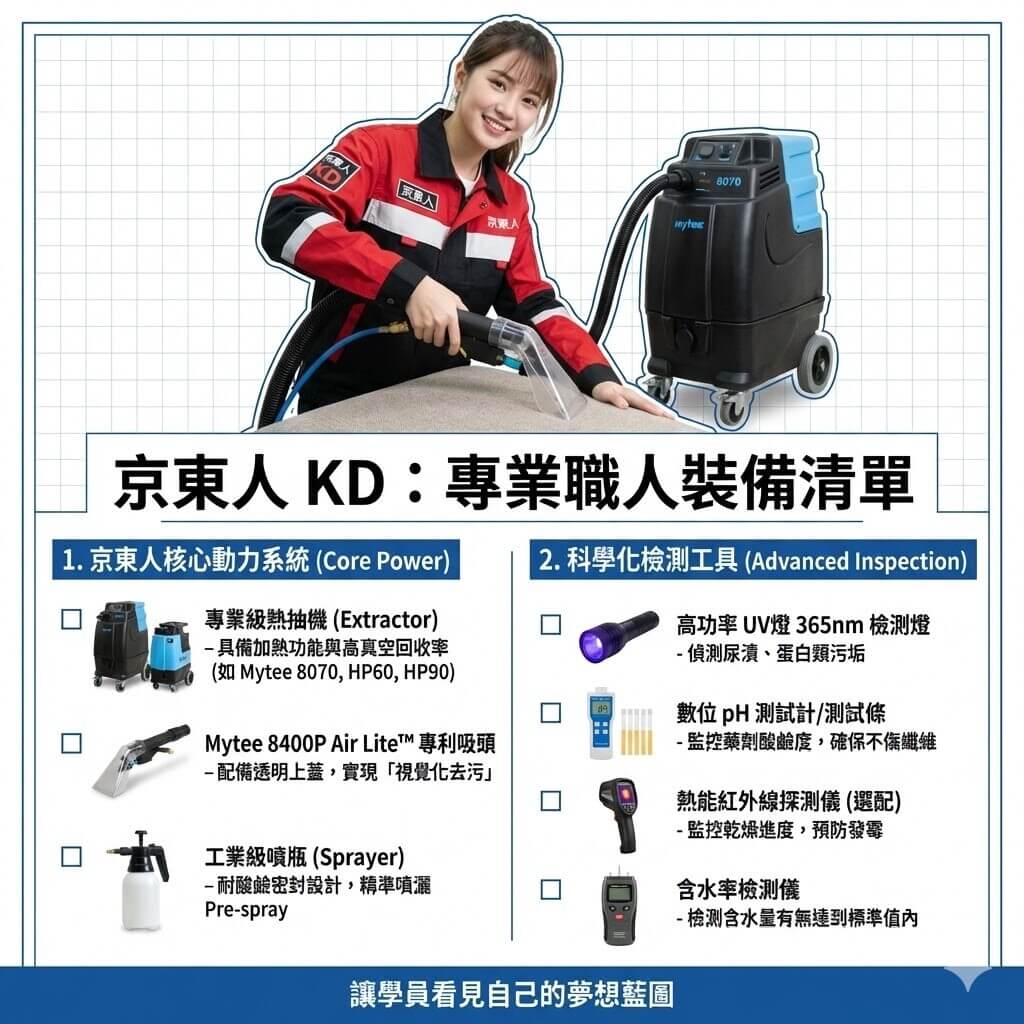 京東人的教學是「裝備、技術、理論」三位一體，而非路邊隨便的清潔工。