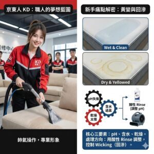 新手痛點，用家事觀念洗床墊，造成床墊沙發損壞，過敏，變黃，有臭味，越洗越髒